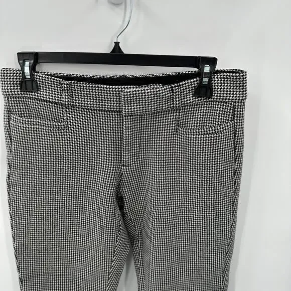 BANANA REPUBLIC Black White Houndstooth Print Sloan Pant // 2 - Picture 4 of 9